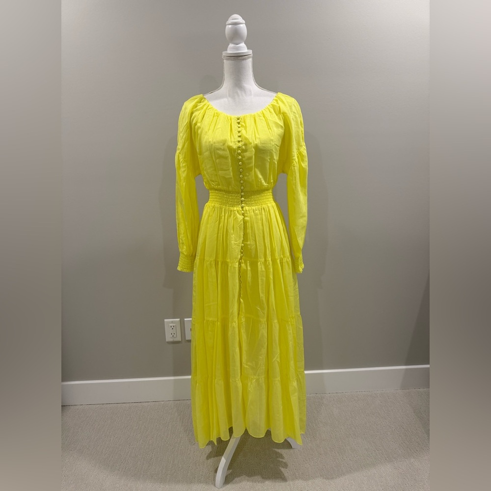 NWT Alice + Olivia neon key lime midi/maxi dress size 6
